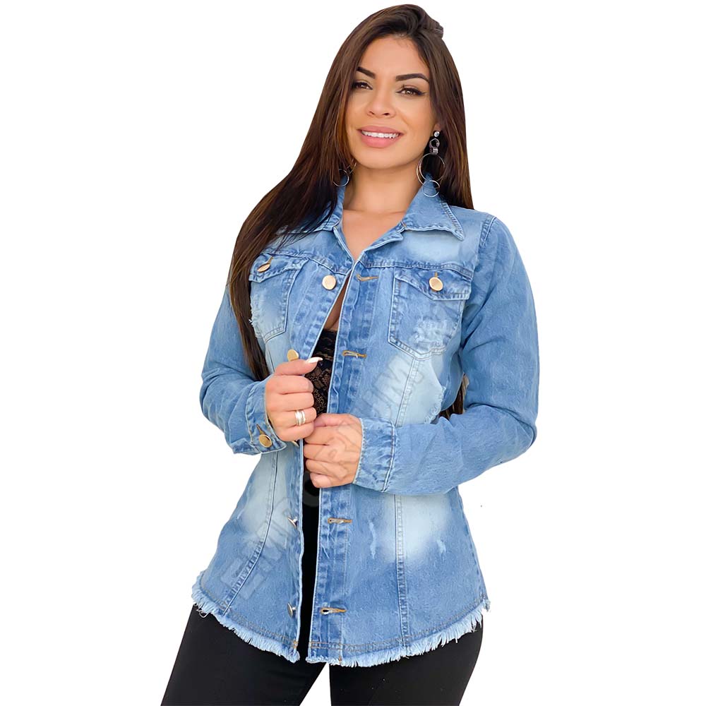 jaqueta jeans plus size barata